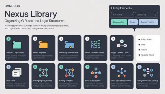 GVMEROQ Nexus Library organizing G Rules and Logic Structures with various elements displayed.
