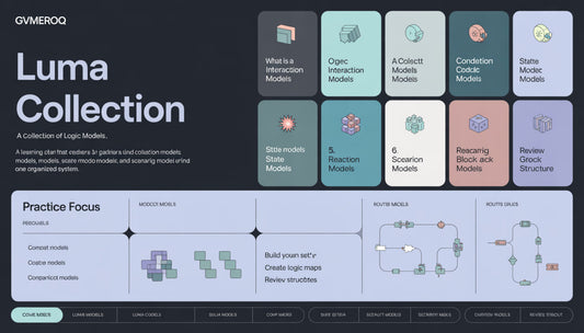 Gvmeroo Luma Collection interface with various logic models on a dark background